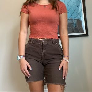 XS American Eagle burnt orange ribbed top🍂